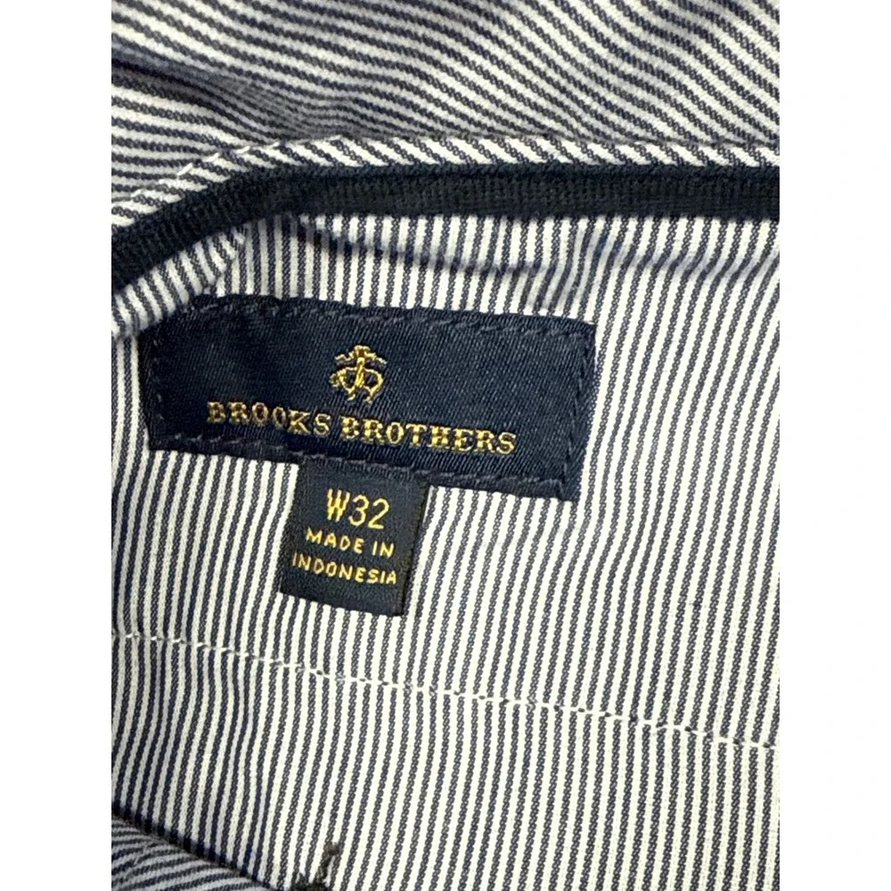 Brooks Brothers Chino Shorts Mens 32 Navy Blue Stretch Flat Front 100080203
